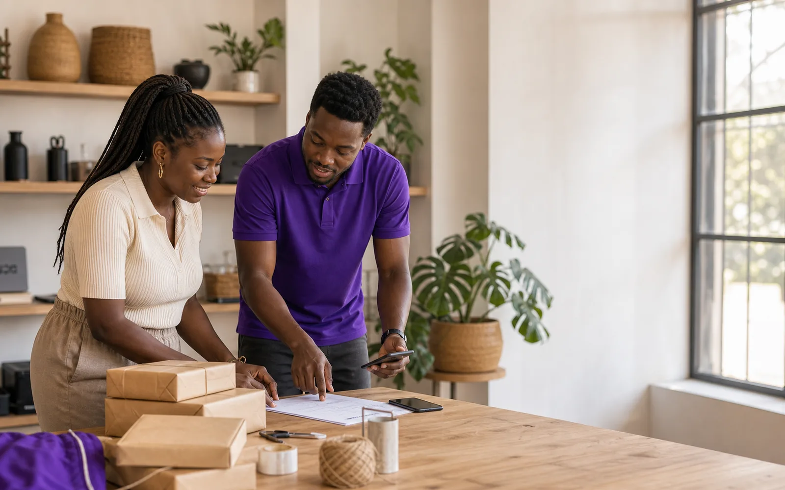 Editorial image of a Ghanaian business team coordinating deliveries